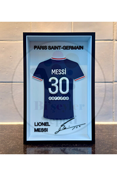 Bi'şeyler Sepeti Lionel Messi - Paris Saint-Germain - Forma İmzalı Çerçeve He...
