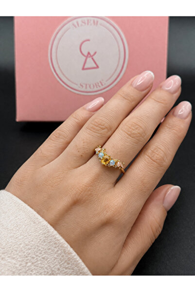 Alsem Store Princess Model Baguette Stone Sparkling Adjustable Ring, Stone Bo...