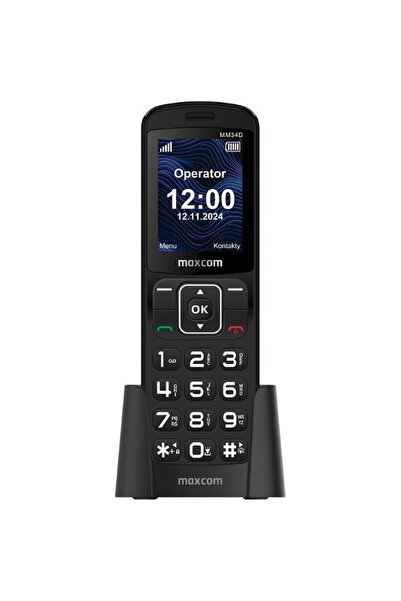 MAXCOM Telefon pentru seniori, Maxcom, MM34D, 4G, 2,4", 48+128MB, include sta...