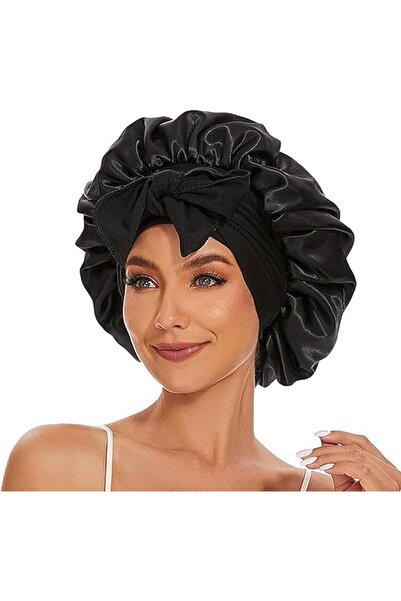 Yelajoy قبعة نوم من الساتان للنساء، قبعة شعر من الساتان مع رباط مرن، مريحة وص...