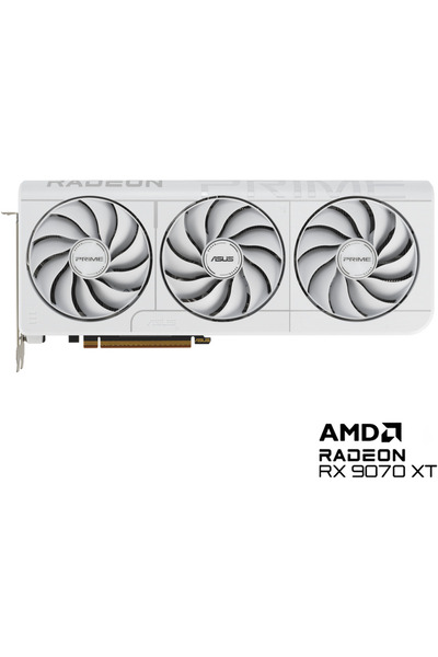 ASUS Placă video Radeon RX 9070 XT PRIME, OC White Edition, 16GB, DDR6, 256-bit