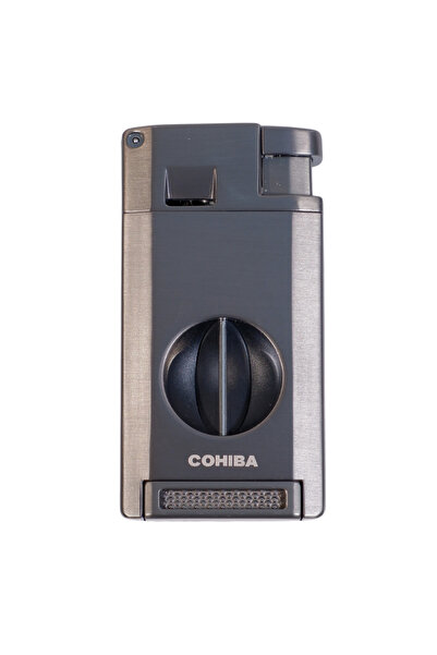 Parmida Cohiba Gunmetal V Cut Çift Torch Puro Çakmak CCM0871