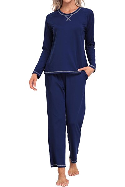MOFIZ Long Pyjamas for Women Two Piece Warm Winter Pyjamas Breathable Soft Lo...