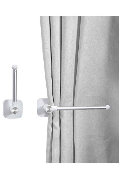Yelajoy Self-Adhesive Curtain Tieback Hooks, Retractable Rotatable L-Shaped H...