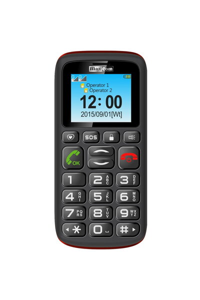 MAXCOM Telefon mobil Senior MM428BB, 1.8 inch, Dual SIM, 2G, Negru