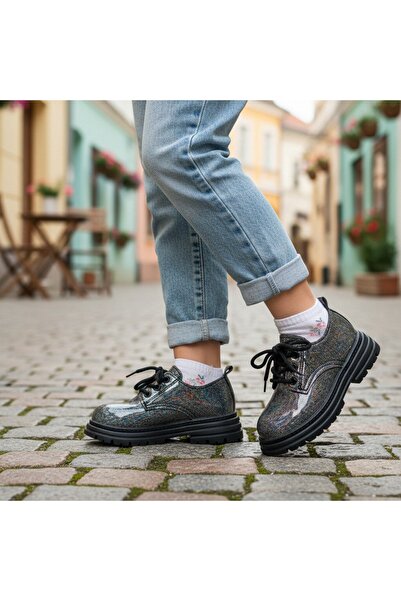 OEM Pantofi casual pentru copii, cu platformă, aspect sclipitor, model versat...