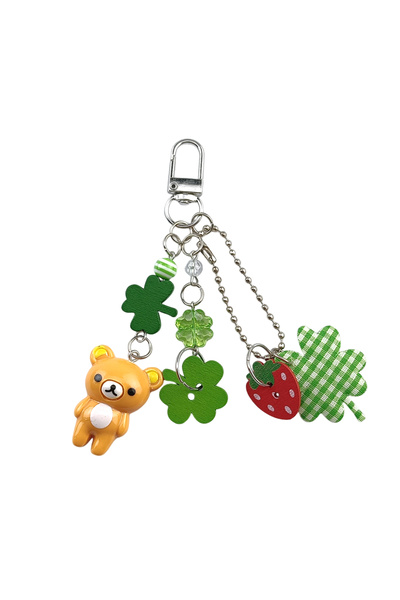 Choice6 k358red Cute Bell Bear Pendant Matching Phone Charms Keychains Y2K Ha...
