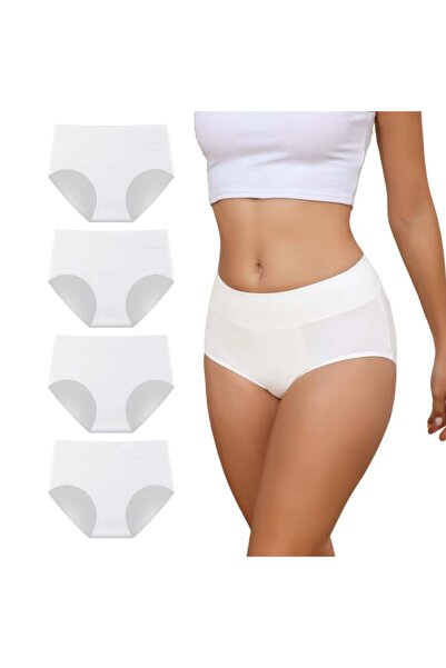 DORATEX Set Chiloți Damă Bază din Bumbac pentru Femei Talie Înaltă Hipster– 4...