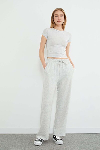 Fulla Moda Φούτερ μοντάλ με κορδόνια στη μέση και τσέπες