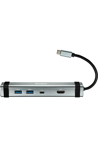 CANYON Hub Multiport Universal USB Tip C 4-in-1, 60W, Gri