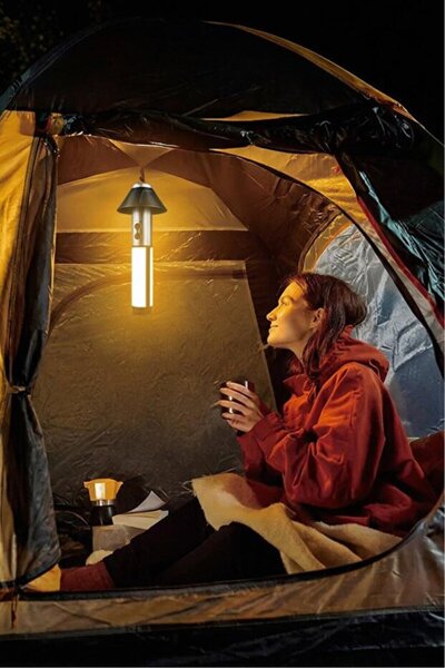 MAKAMP Şarjlı Kamp Lambası LED El Feneri 8000 Lümen Type C 3000mAh IP65 Ayarl...