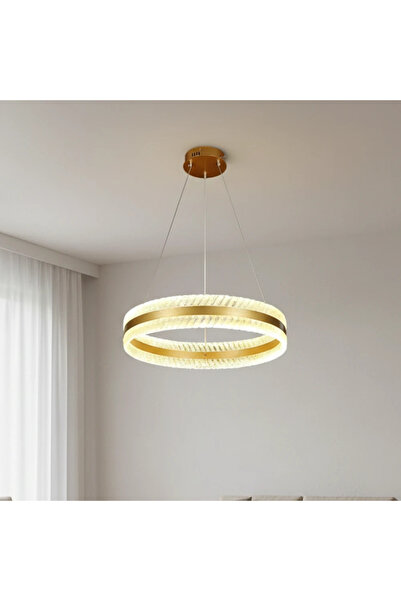 Chandra Modern Gold Color Ceiling Chandelier, 3 Lights, 55W, 400mm Size.
