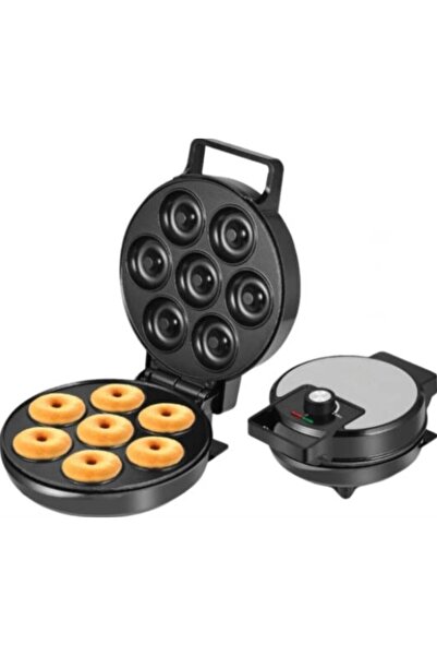 Tradeo Electric Donut Maker 7 Cavity 1200W Non-Stick Plate Cool Touch Compact...