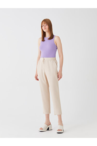 LC Waikiki Women's Elastic Waist Plain Trousers