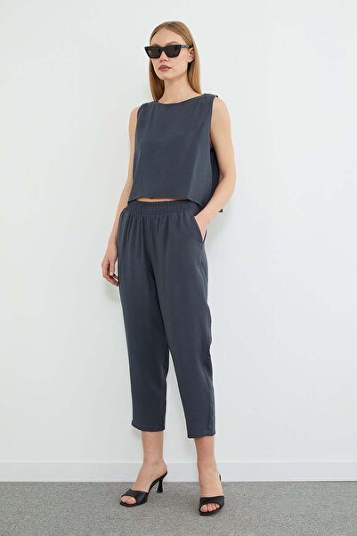 Fulla Moda Basic Elastic Waist Casual 2-Piece Set