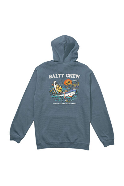 Salty Crew DOWNTIME Φούτερ με κουκούλα σε απόχρωση Slate, Μέγεθος M