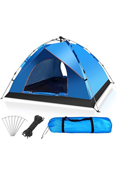 AZZHAAR خيمة تخييم لـ 3-4 أشخاص، خيمة محمولة سريعة التركيب، مقاومة للماء وحما...