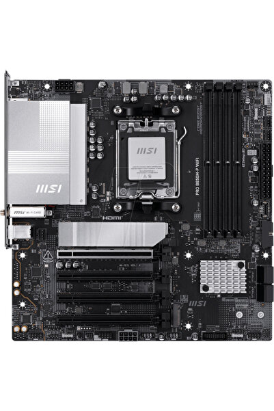 MSI Placa de baza PRO B850M-P WIFI, AMD B850, Socket AM5, micro ATX, Negru