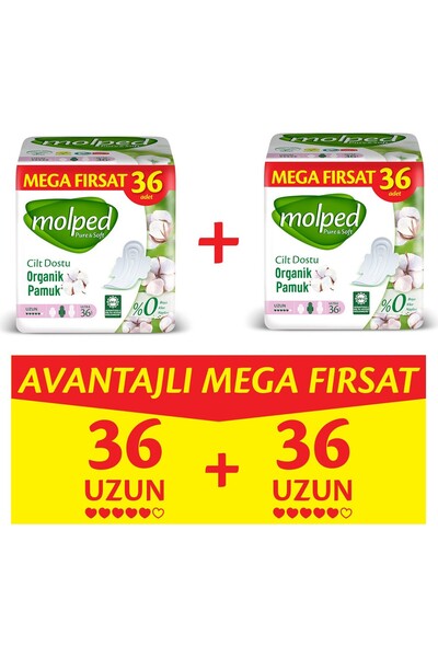 Molped Pure&Soft Uzun Avantajlı Mega Fırsat Paketi 72 Adet