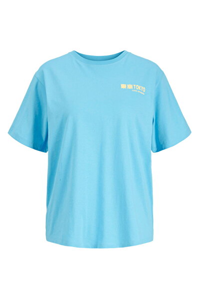 Jack & Jones Γυναικείο μπλουζάκι με στάμπα στην πλάτη και λαιμόκοψη O - Ιαπωνία