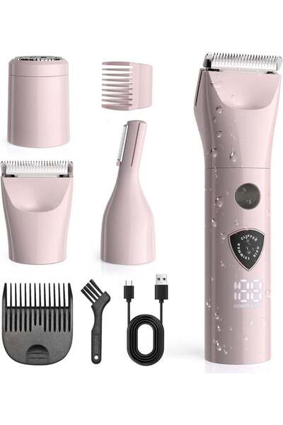 Yelajoy ماكينة حلاقة كهربائية 3 في 1 للنساء، قابلة لإعادة الشحن ومقاومة للماء...