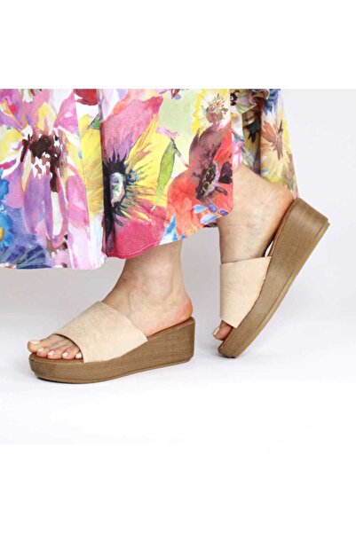 mm Papuci dama de vara cu talpa groasa, ortopedica FB-0071-BEIGE