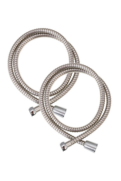 Lawazim خرطوم شطاف يدوي من الكروم من BMB - قطعتان - 1.2 متر - خرطوم دش مرن مق...
