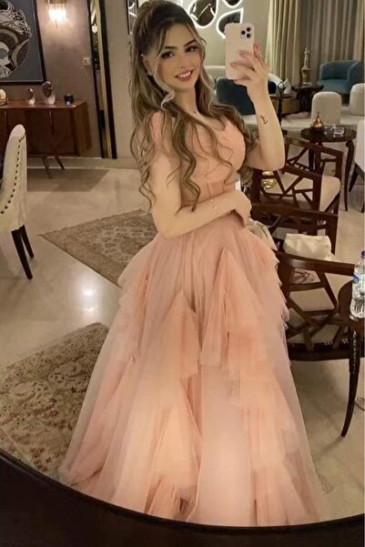 SKY dresses فستان لحمي تل كولكشن سهرات سكاي فاشن 2026