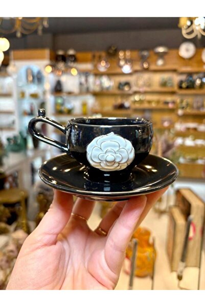 ACAR DIOTIMA DUO SİYAH 2 KİŞİLİK TÜRK KAHVESİ FİNCANI