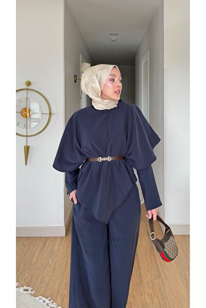 salisburys Molly Nelly Γυναικείο Σετ Παντελονιών με Λεπτομέρειες από Πελίνη