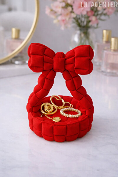 TUTACENTER Bowknot Design Jewelry Organizer Stand for Rings, Earrings, Neckla...