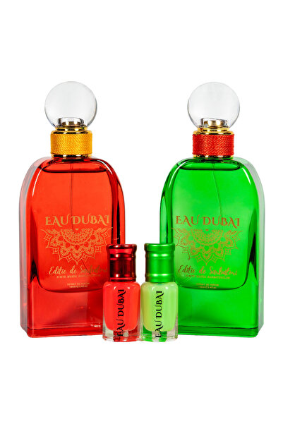 Eau Dubai pentru El și Ea Set cadou, 4 piese, 212 ml, Ediție de Sărbători