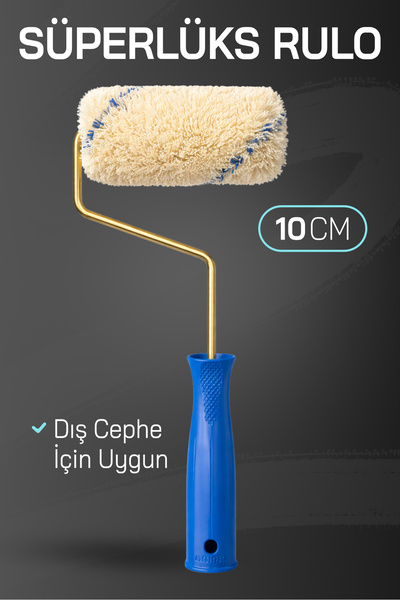 Badem10 (قطعة واحدة) رول دهان فاخر للغاية مقاس 10 سم، رول دهان بمقبض أزرق ممت...