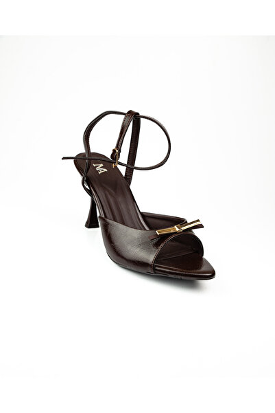 Moda Arena 609 Βραδινό φόρεμα με καφέ τακούνι Γυναικεία παπούτσια