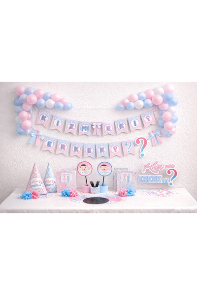 Happyewent 100-Piece Complete Party Set That Makes Your Gender Reveal Parties...