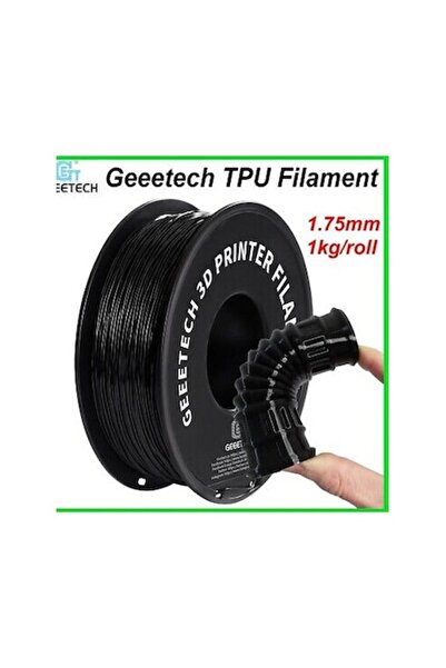GEEETECH Rola filament 3D, TPU - Flexibil, Negru, 1kg, lungime 330 m, 1.75mm,