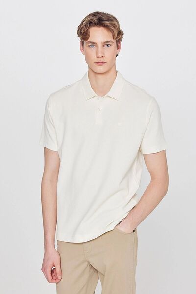 WRANGLER W2610158102 Beyaz Erkek Polo Yaka Regular Fit T-shirt