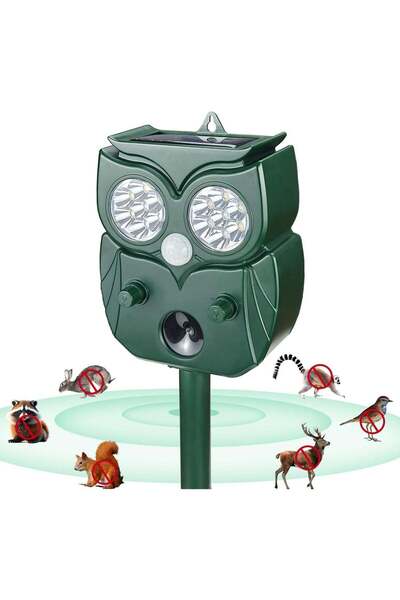 Yelajoy جهاز طارد الحيوانات بالموجات فوق الصوتية يعمل بالطاقة الشمسية مع ضوء ...