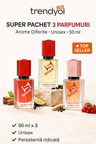 Shaik SET OF 3 PERFUMES – Unisex, Long-lasting, Bestseller