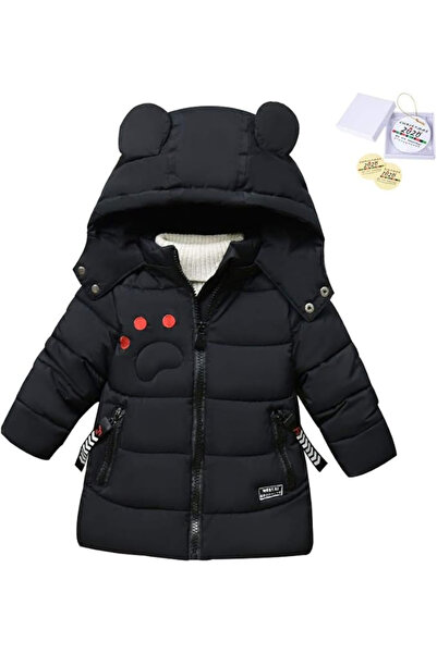OEM Black winter jacket for children, lined 122-128