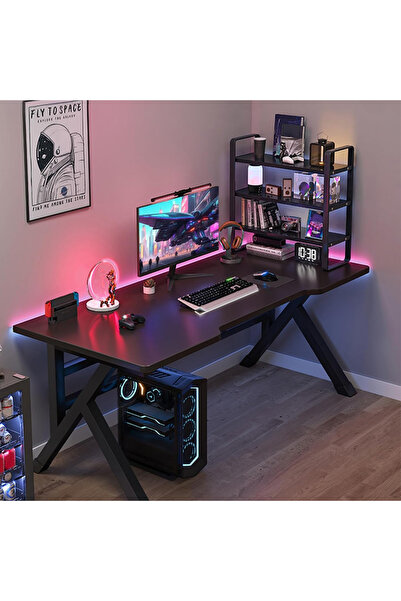 RahaShop Gaming Table,Computer Desk Home Office Desk Extra Large Modern Ergon...