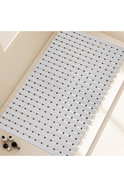 Yelajoy 2-Pack, Extra Long Non-Suction Rubber Bathtub Mat, Spliceable, Quick ...