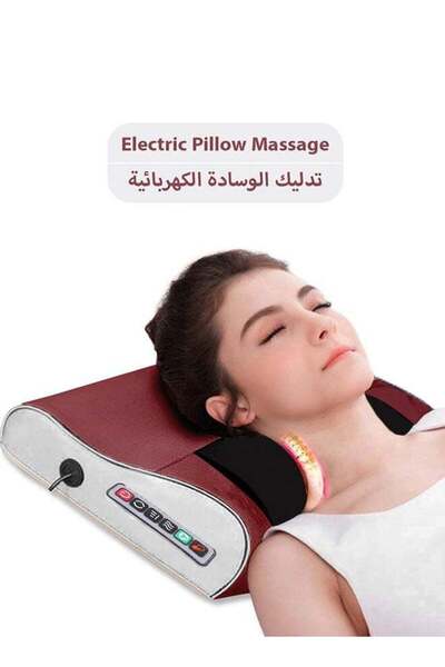 WINEENEE وسادة تدليك كهربائية للرقبة والكتفين مع خاصية التسخين، 16 رأس تدليك،...