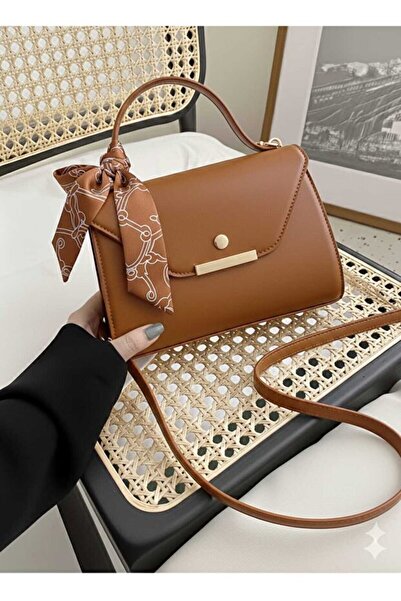 Mojeva Small Size Faux Leather Cover with Scarf Detail Shoulder & Hand Bag