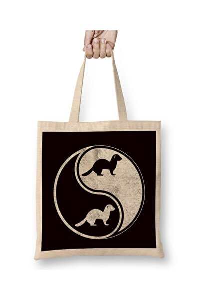 Generic Brand Ferret Yin Yang Ferrets Lover Animal Fans Polecat Nature Cloth ...