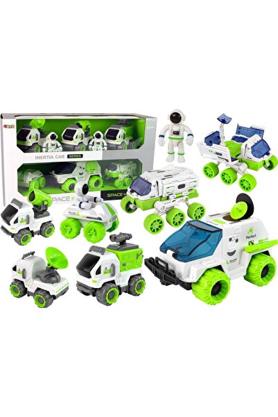 LeanToys Set de vehicule spațiale 6 în 1: Rover și Satelit pentru copii