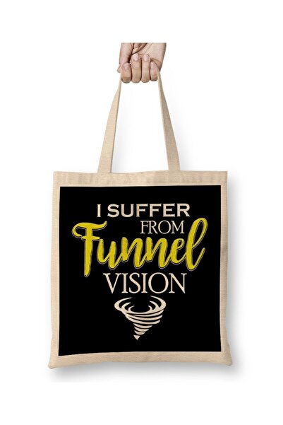 dekado I Suffer From Tunnel Vision Funny Severe Weather Tote Bag Long Handle