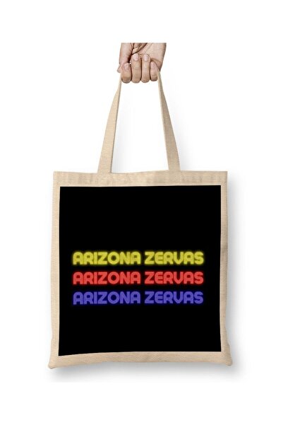 dekado Arizona- Vintage Retro Rainbow Style Tote Bag Long Handle