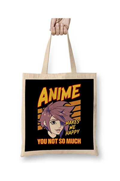 dekado حقيبة حمل بمقبض طويل من Anime Makes Me Happy You Not So Much