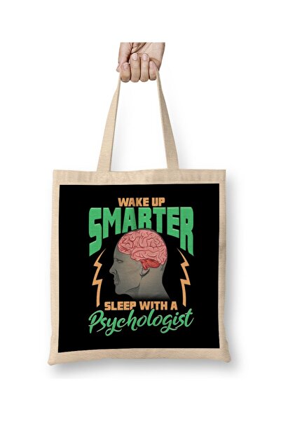 dekado Funny Wake Up Smarter Sleep With a Psychologist Cloth Bag Long Handle